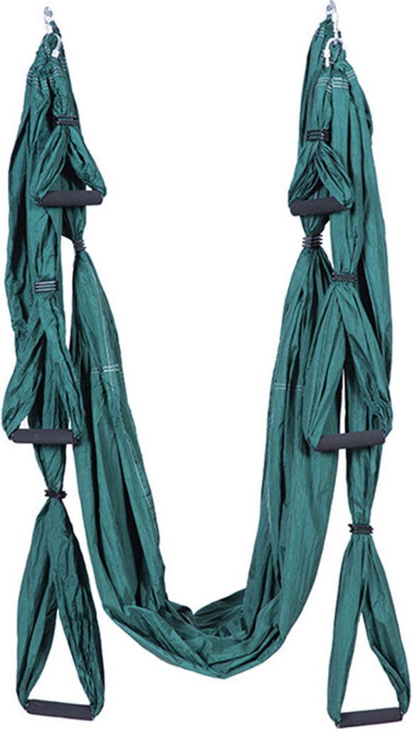 Yoga Schaukel Hängematte Trapez Sling Aeria Home Gym Anti-Schwerkraft Inversion Fitness (Dunkelgrün)
