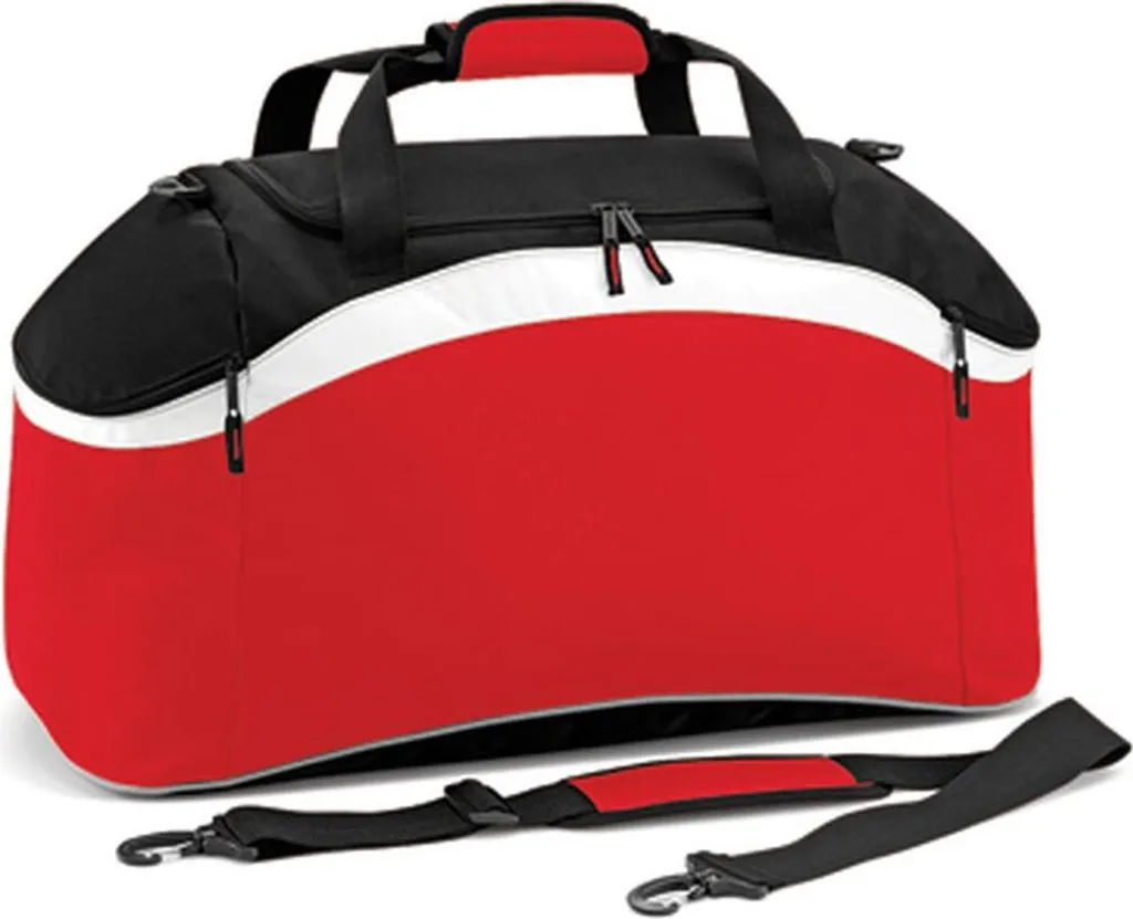 Borsone Palestra BagBase BG572: Grande capacità 54L Rosso Nero