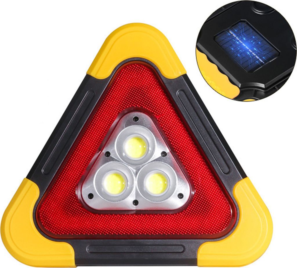 Auto Notfall Panne Warndreieck Rot Reflektierende Sicherheit Gefahrenlampe Fahrzeug Stativ Stop Logo LED-Licht