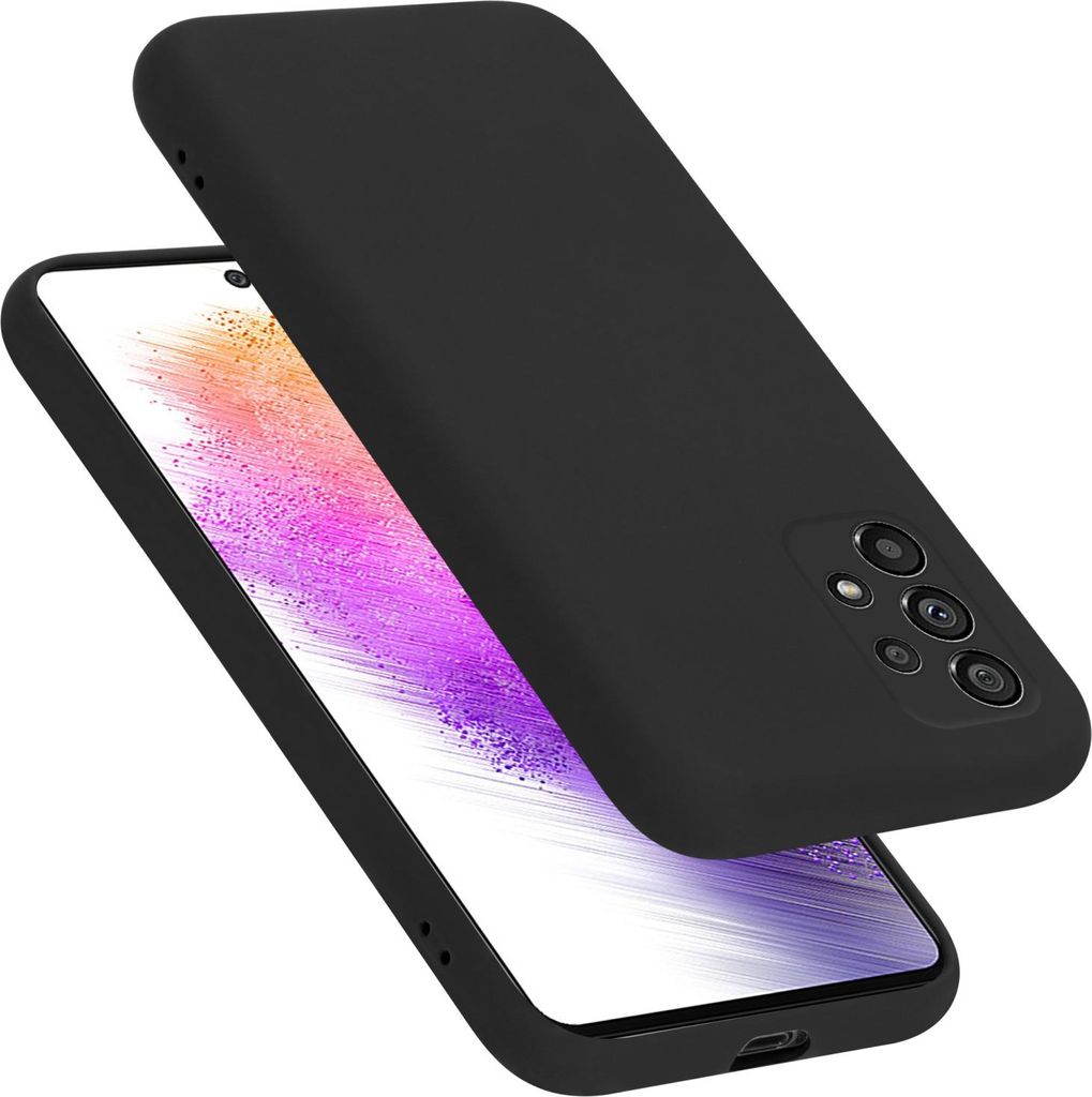 Cadorabo Schutzhülle für Samsung Galaxy A73 5G Hülle in Schwarz Handyhülle Case Cover TPU Etui
