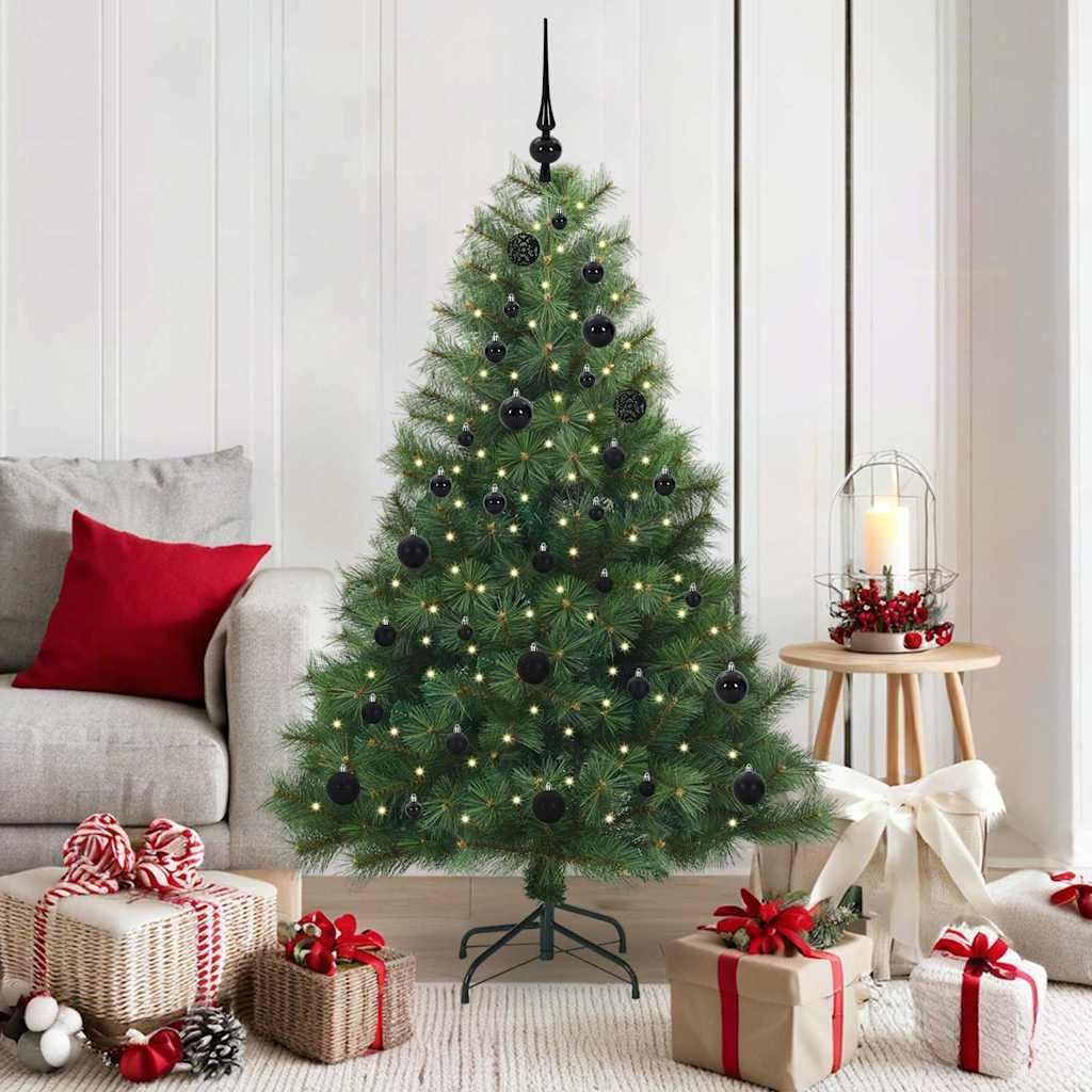 HOMMIE Künstlicher Weihnachtsbaum - elegantes Design - Christbaum/Kunstbaum - mit 150 LEDs - CLORIS - Grün 150cm PE und PVC DE213357 - Künstlich...