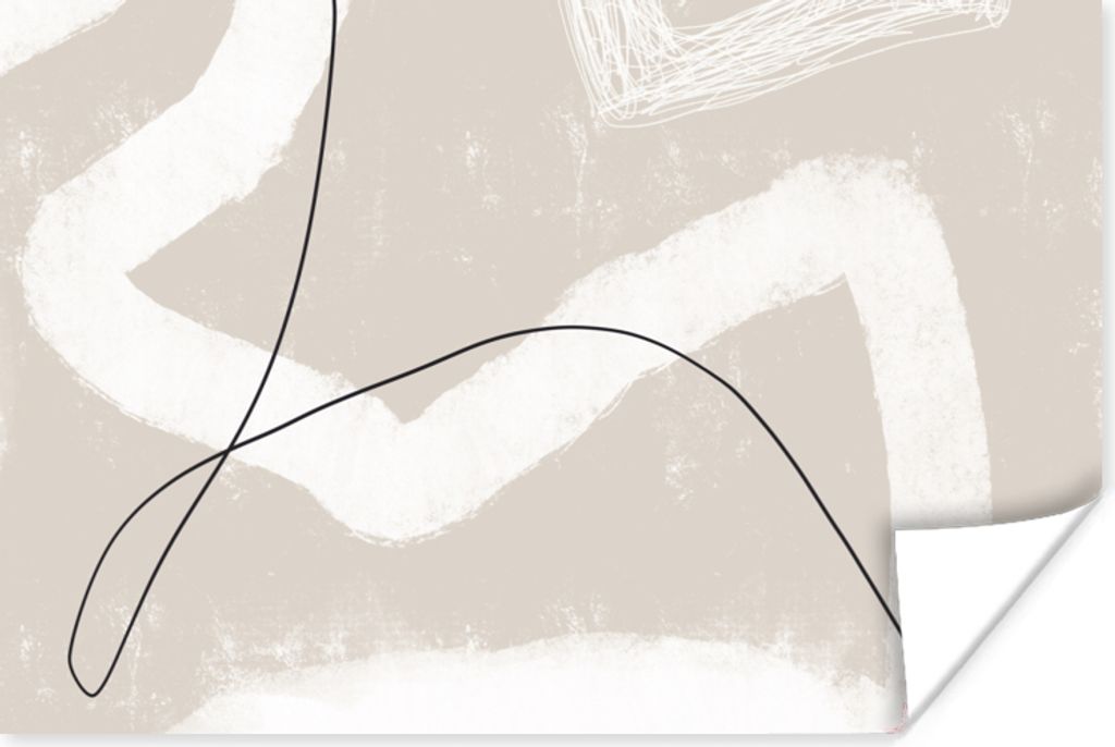 MuchoWow Poster Linie - Abstrakt - Design 60x40 cm - Schlafzimmerdekoration
