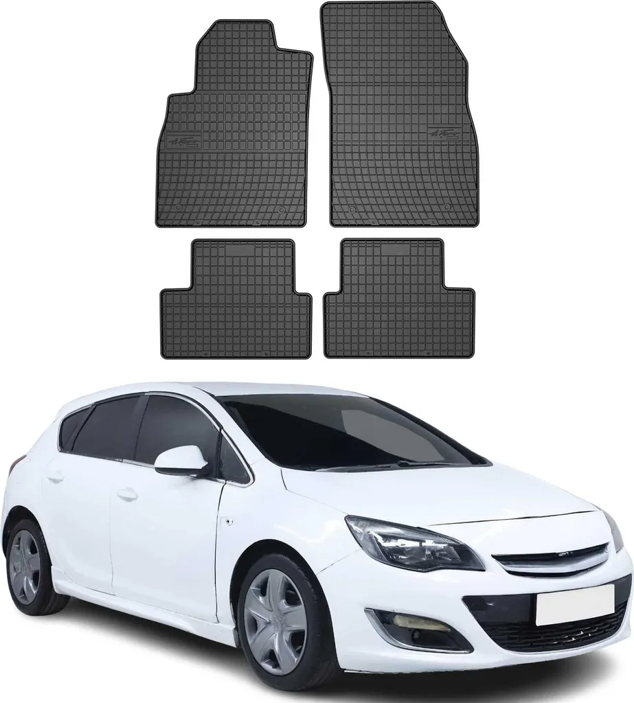 Tappetini Gomma Auto Per Opel Astra J E Cascada - Set 4 Pezzi - Qualità Originale - 6