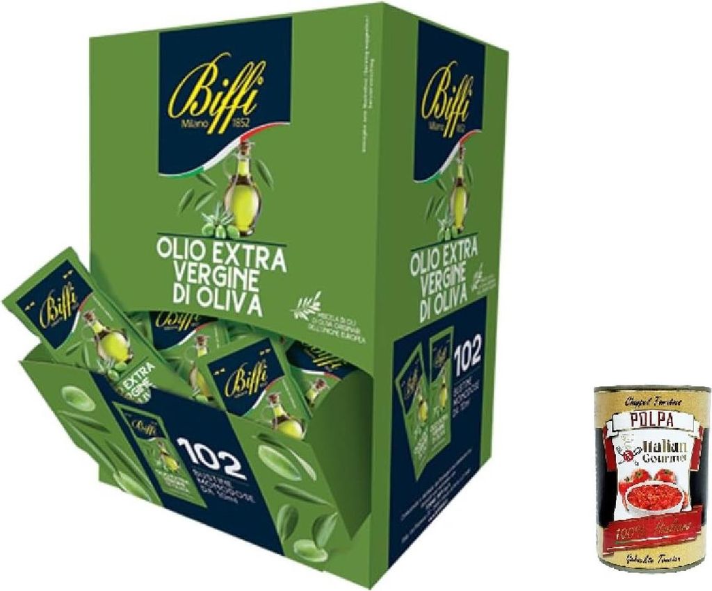 Biffi Extra Vergine Olivenöl, 102 Portionsbeutel à 10 ml, Produktbild 
