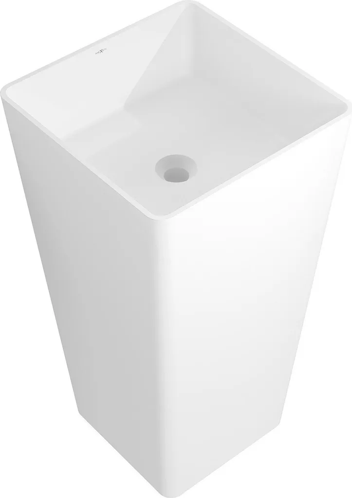 Vasque totem autoportante Mexen Adora 45 cm, design conglomérat blanc