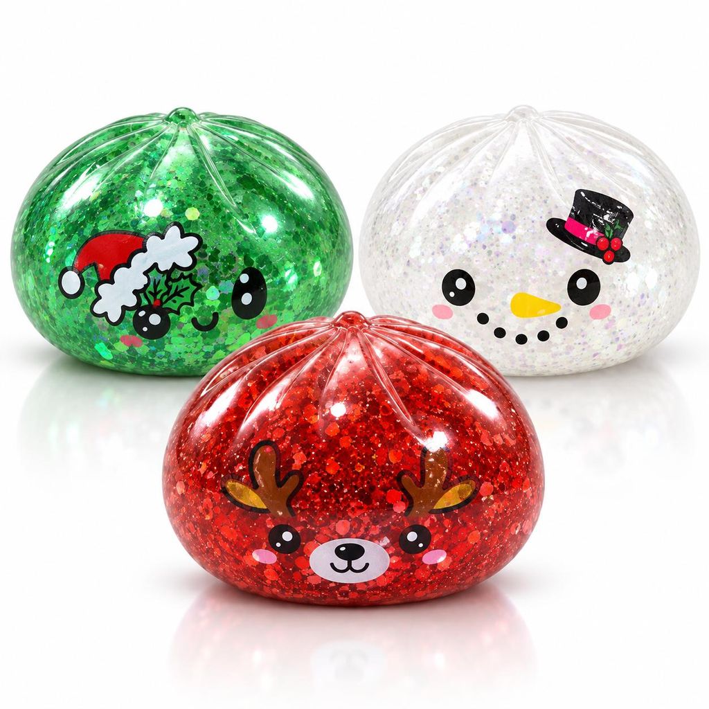 Dumpling Squishy XXL Weihnachten Ø 9 cm – Antistress Fidget Produktbild 