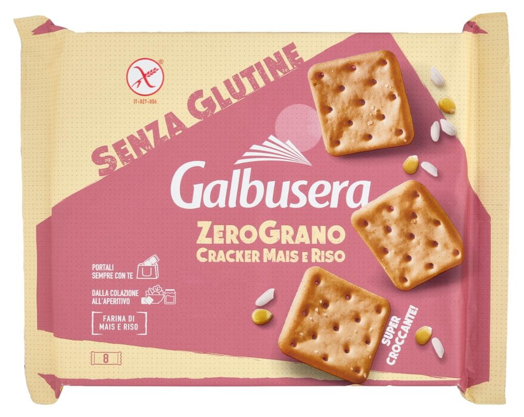Glutenvrije Zerograno koekjes, 320g - Galbusera Productafbeelding 