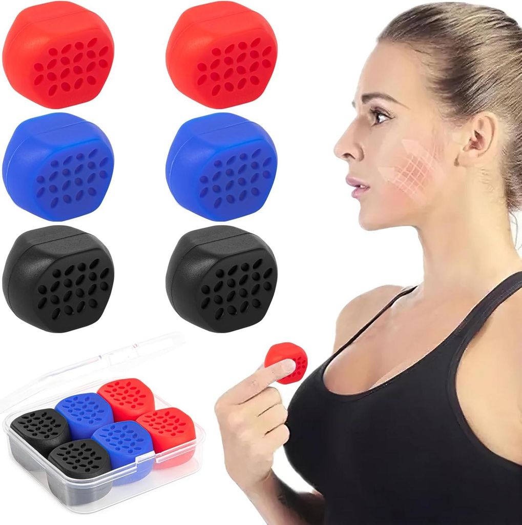 Čelistní trenažér pro muže, 6dílná sada pro zpevnění kontur Obrázek produktu 
