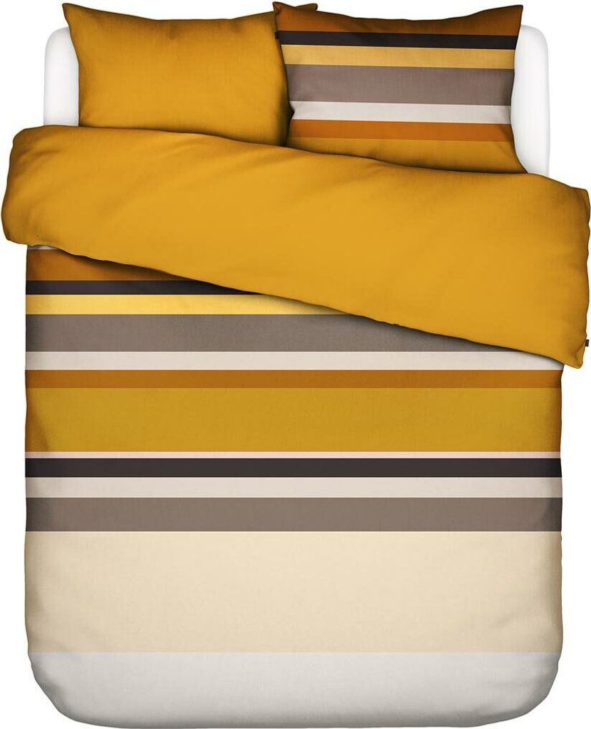 Essenza Satin-Bettwäsche Edith Farbe Mustard Größe 155x220+80x80cm AL