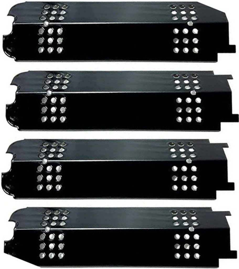 INF 4er-Pack Grill-Hitzeleitbleche - Schwarz