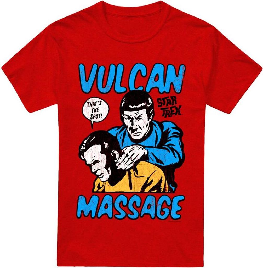 Star Trek - "Massage" T-Shirt für Herren/Damen Uni TV17645 (XXL) (Rot)