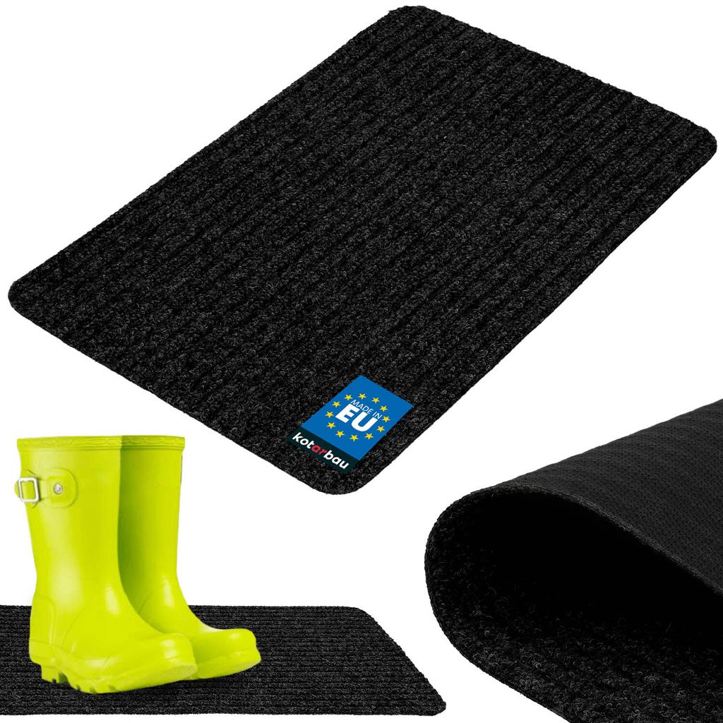 KOTARBAU Anti-Rutsch Matador Fußmatte Schmutzfangmatte Sauberlaufmatte Strapazierfähig Anthrazit 40x60 cm