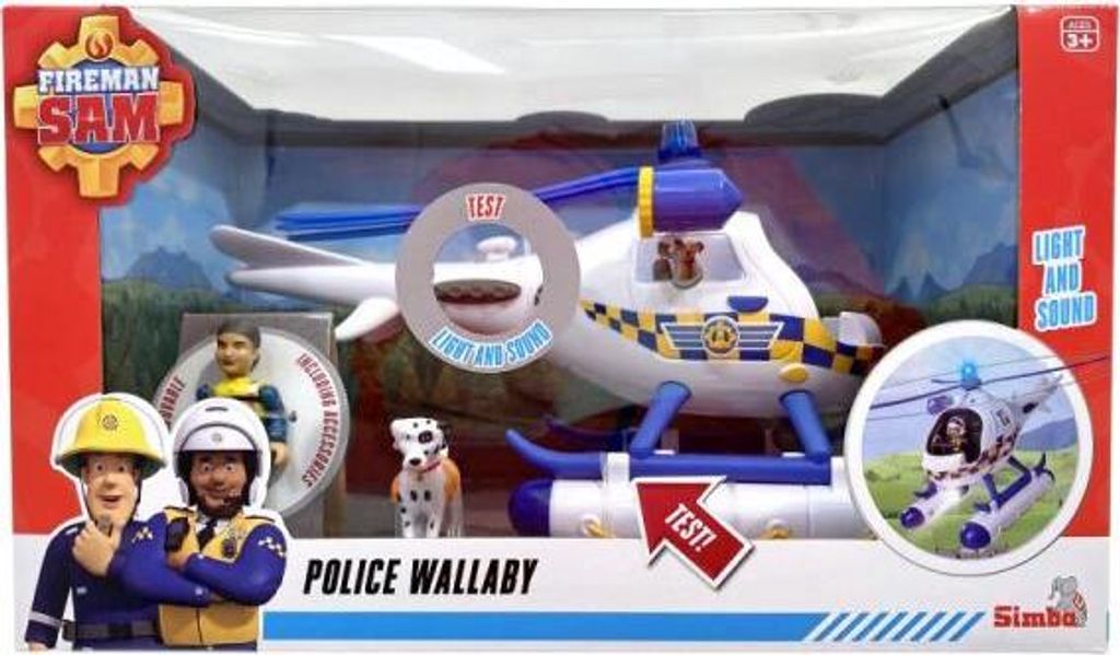 Pompiere Sam Elicottero Polizia Elicottero Wallaby Immagine del prodotto 