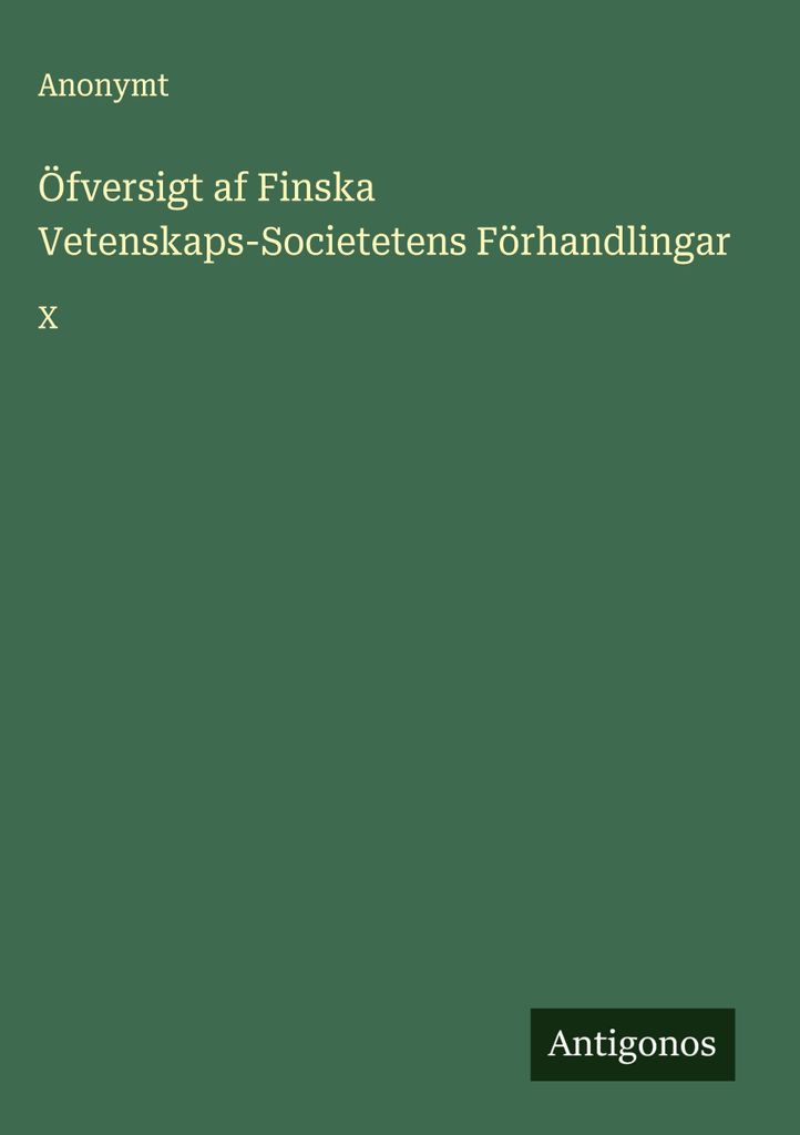 Zusammenfassung der Sitzung der Finnischen Wissenschaftlichen Gesellschaft
