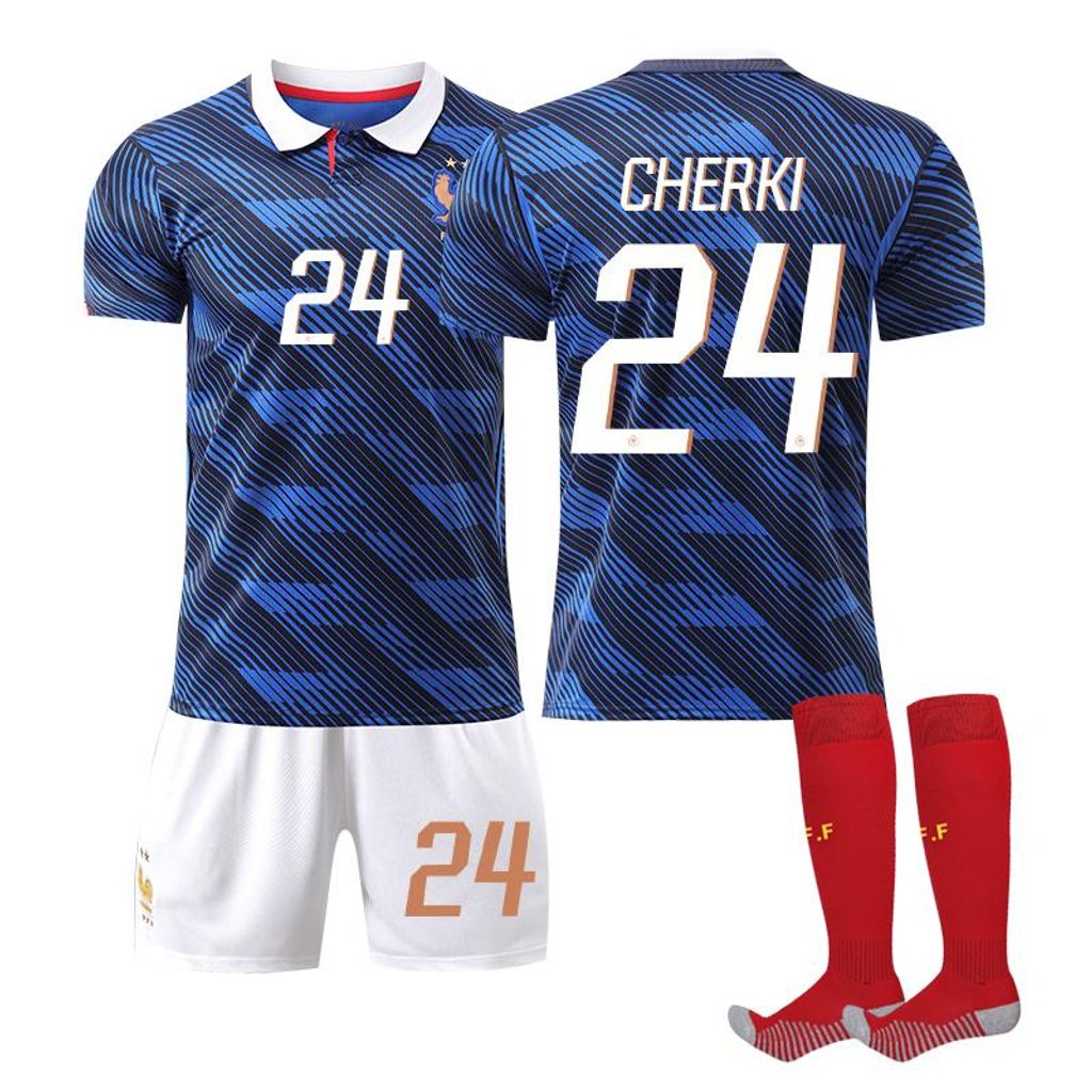#24 CHERKI Francia casa stadio Coppa del Mondo 2026 maglia Immagine del prodotto 