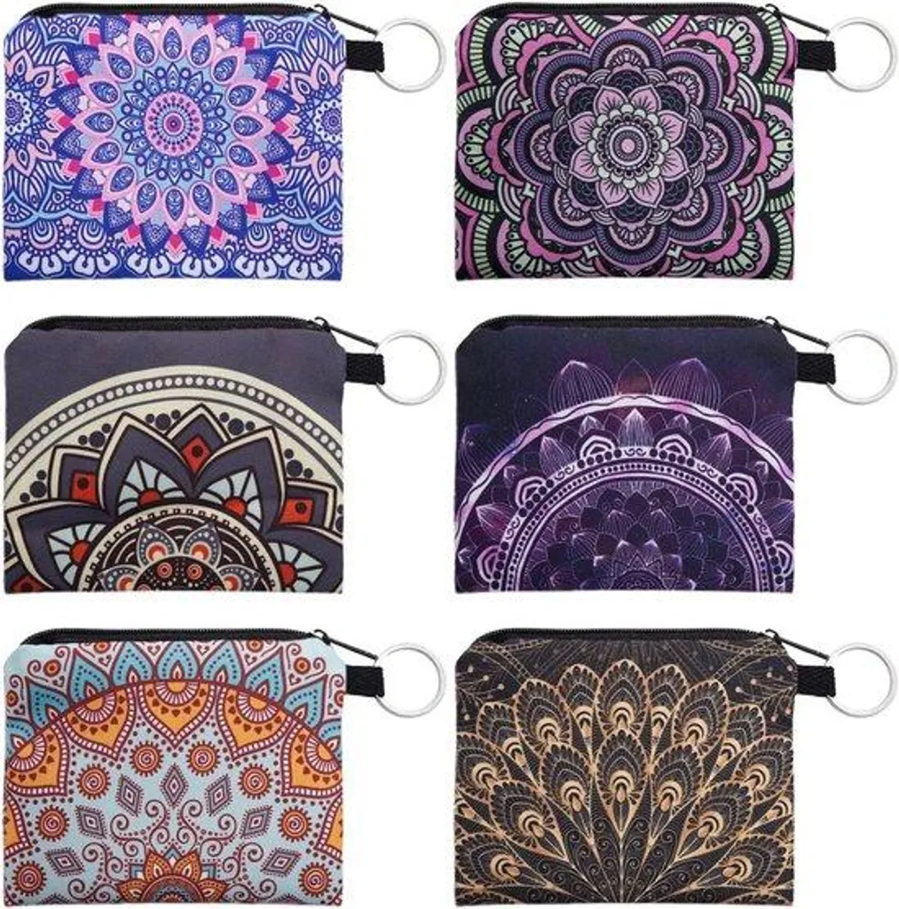 Porte-monnaie Compact en Cuir Lot de 6 pour Voyage et Sorties Sorties