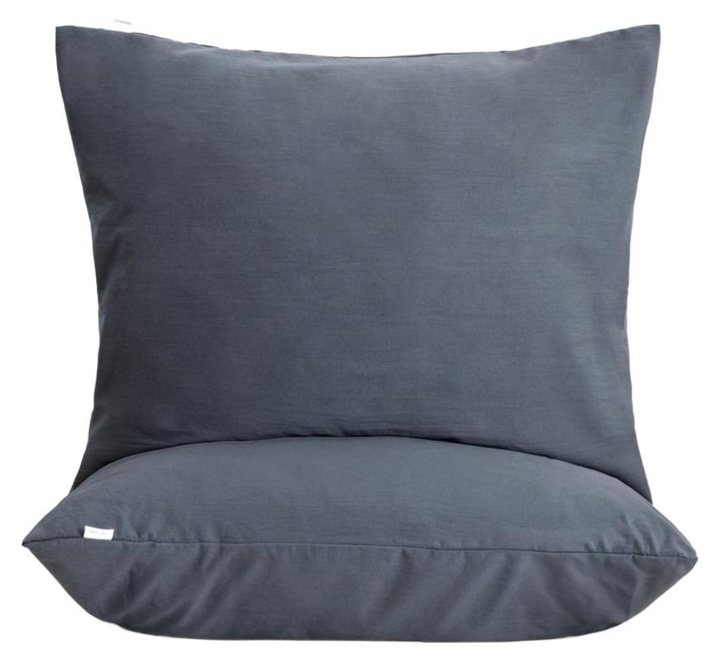 HOMLA MAISY Mikrofaser-Kissenbezügen grau 70x80 cm, 2er-Set