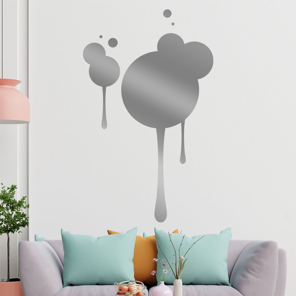 KIWISTAR Graffiti Kreise zerlaufen Wandtattoo in 6 Größen - Wandaufkleber Wall Sticker - Dekoration, Küche, Wohnzimmer, Schlafzimmer, Badezimmer