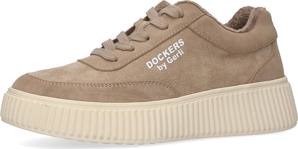 Dockers Damen-Schnürhalbschuh Beige-Grün, Farbe:beige/schlamm, EU Größe:41
