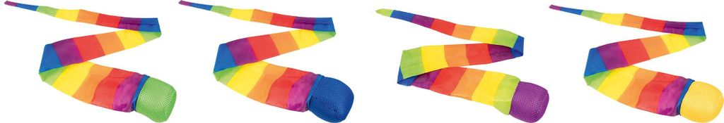 Kometenball Textil-Spielzeugball mit buntem Produktbild 