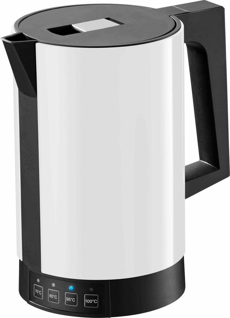 Ritter 635.001 Fontana Schnurloser Wasserkocher, Glasgeh?use, 1,3 l F?llmenge, 2800 Watt, 360? Sockel, Trockengehschutz, Cool Wall, Kalkfilter, Abs...