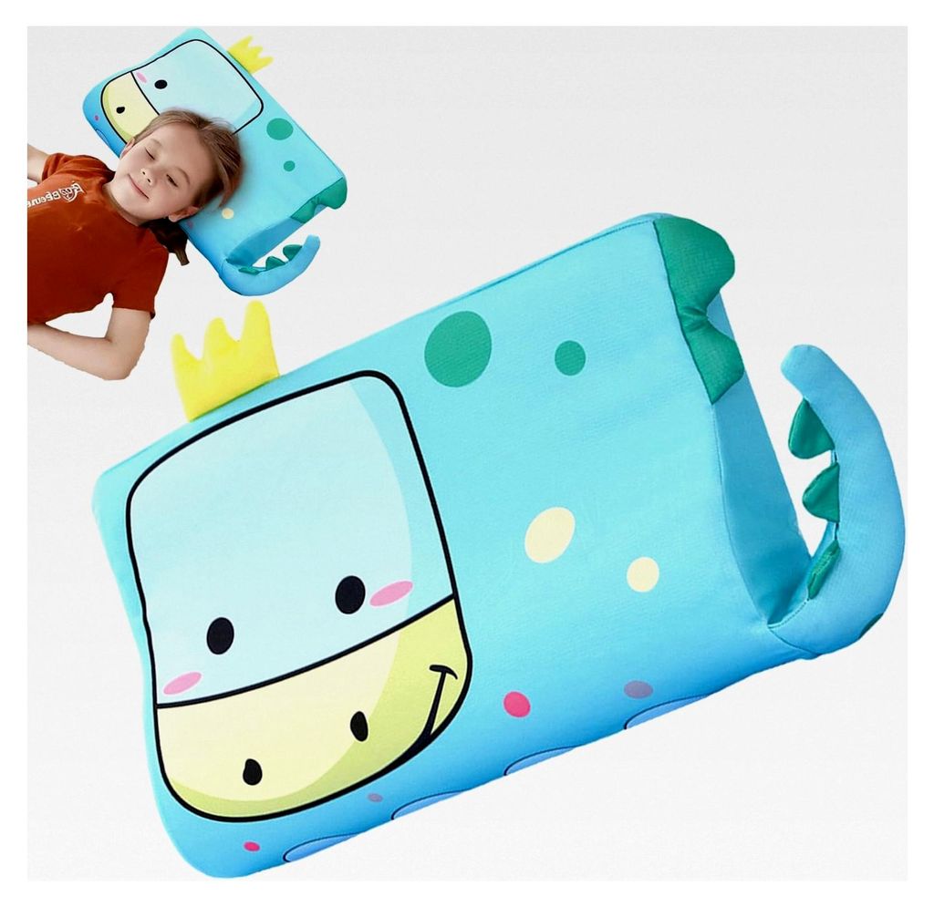 Kopfkissen für Kleinkinder | Atmungsaktives ergonomisches Kissen mit Tiermotiven für Bett, Reisen, Kindergarten und Sofa