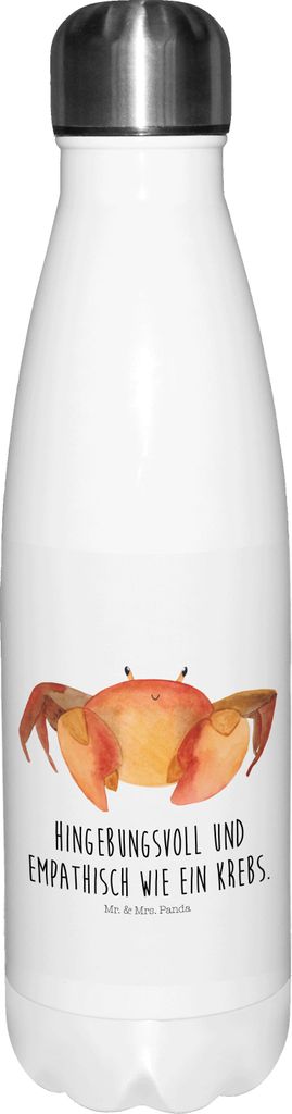Mr. & Mrs. Panda Trinkflasche Sternzeichen Krebs - Weiß - Geschenk, Aszendent, Geburtstag Juli, Wasserflasche, Krabbe, trinkflaschen, Meerestier, ...