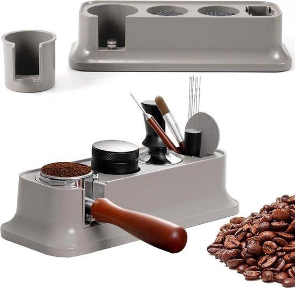 Kaffee-Tamper-Station, Holz, 51-58mm, für Espresso