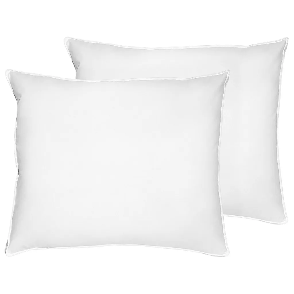 Lot de 2 oreillers KHARTAPHU 50x60 cm - Coton et Plumes de Canard
