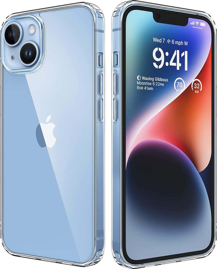 Transparente Hülle für iPhone mit Displayschutz – IPhone 15 / Ohne
