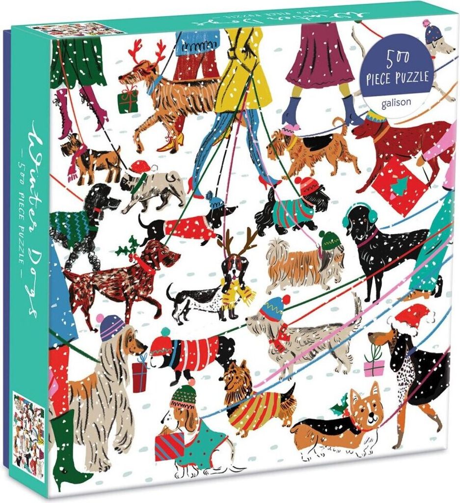Zimné psy 500 dielikov puzzle Obrázok produktu 
