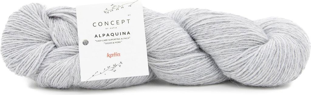 Concept 100g Alpaquina - Farbe: 307 - hellgrau - der Melange-Effekt ist perfekt für Elegante und farbenfrohe Projekte...