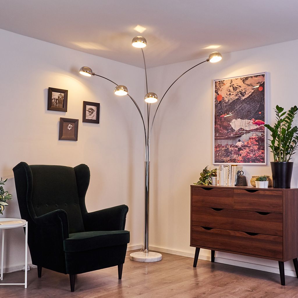 Suio »Suio« Stehleuchte aus Metall in chrom mit Lichteffekt Produktbild 2