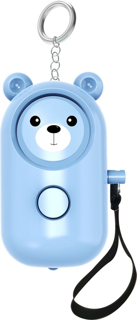 130 dB Selbstverteidigungsalarm, LED, blinkend, Bärenform, Angriffsschutz, hohe Dezibel, empfindlicher Sicherheitsschutz, tragbar, für Kinder, M...