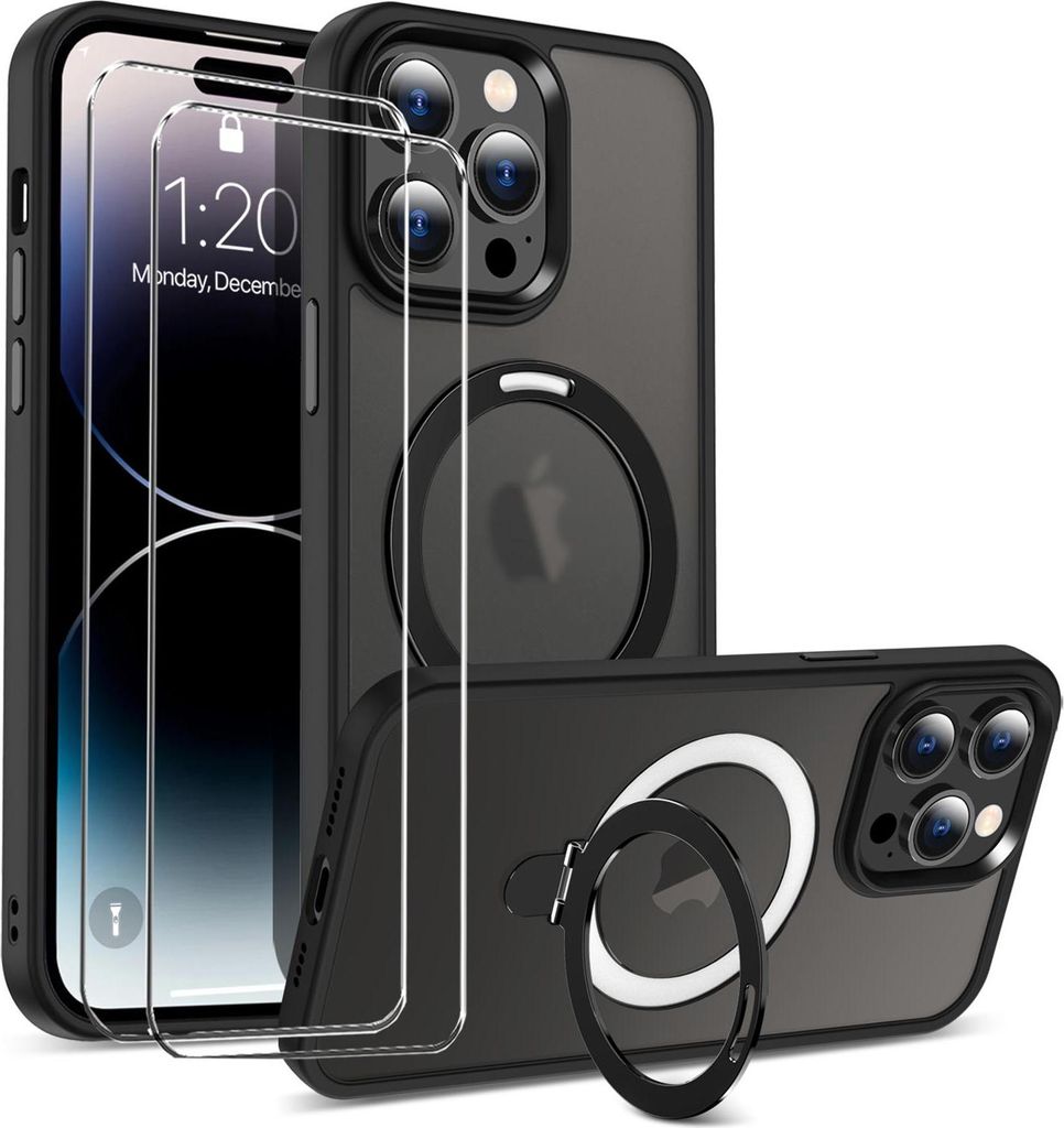 2in1 Schutz Cover Set für das Apple iPhone 16 Plus besteht aus 2x 9H Glas Folie Display Schutzfolie und 1x Silikon Case Schutzhülle - Hülle in S...