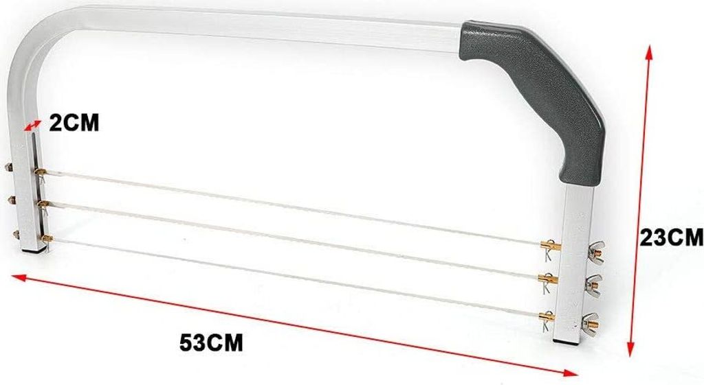 Coupe-gâteau en acier inoxydable 3 fils,Diviseur de gâteau, Image du produit 