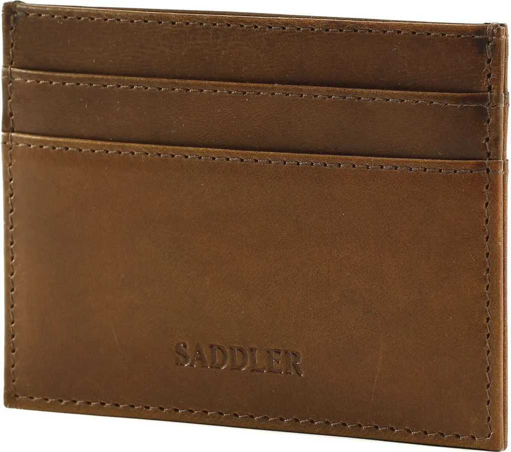 Porte-cartes Anti-encombrement SADDLER Southalls Cuir Brun Qualité