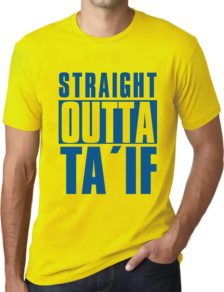 Herren Grafik T-Shirt Direkt aus dem Ta'if – Straight Outta Ta'if – Öko-Verantwortlich Vintage Jahrgang Kurzarm Lustige Druck Geburtstag Gesch...