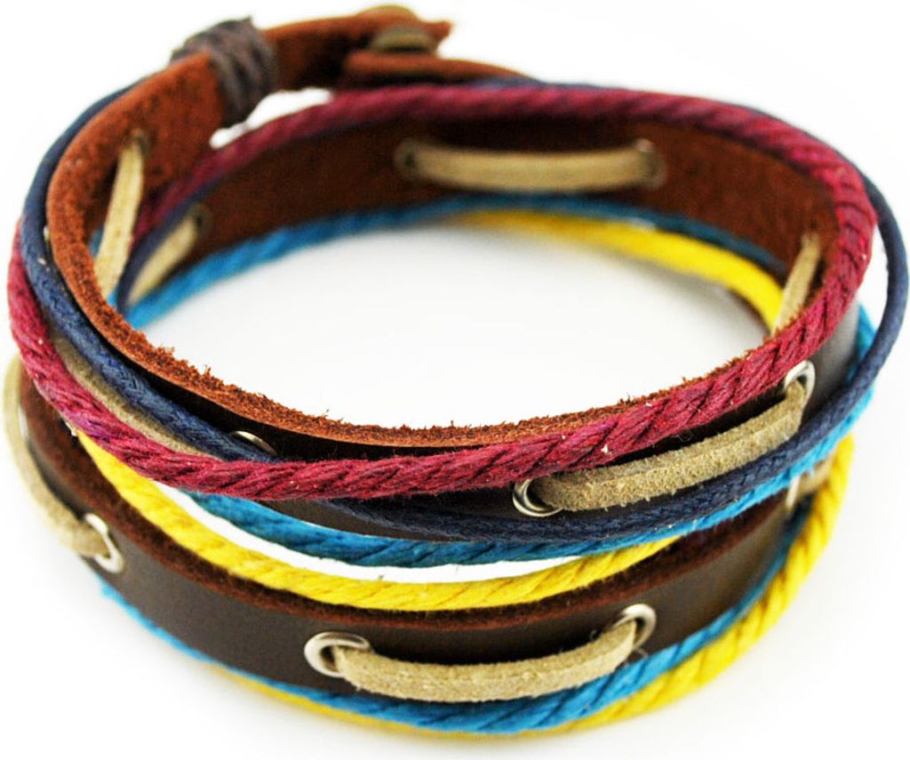 axy Armband Lederarmband Wickelarmband Echtlederarmband für Herren Damen Männer Jungen Armschmuck TWIC11