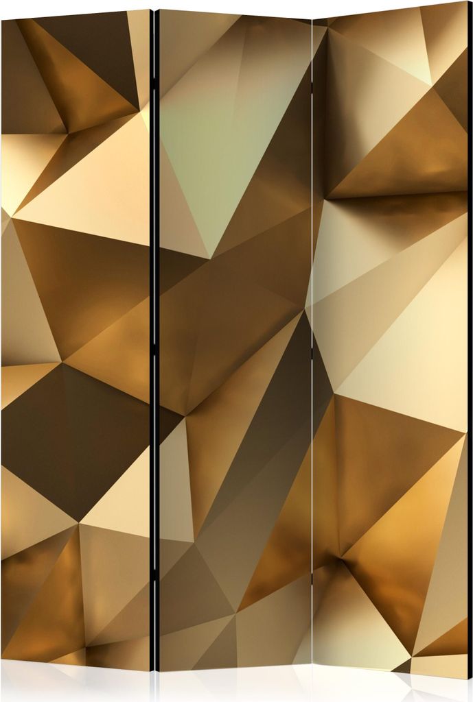 3-teiliger Doppelseitiger Vlies Paravent - Golden Dome 135x172 cm 3D a-B-0016-z-b