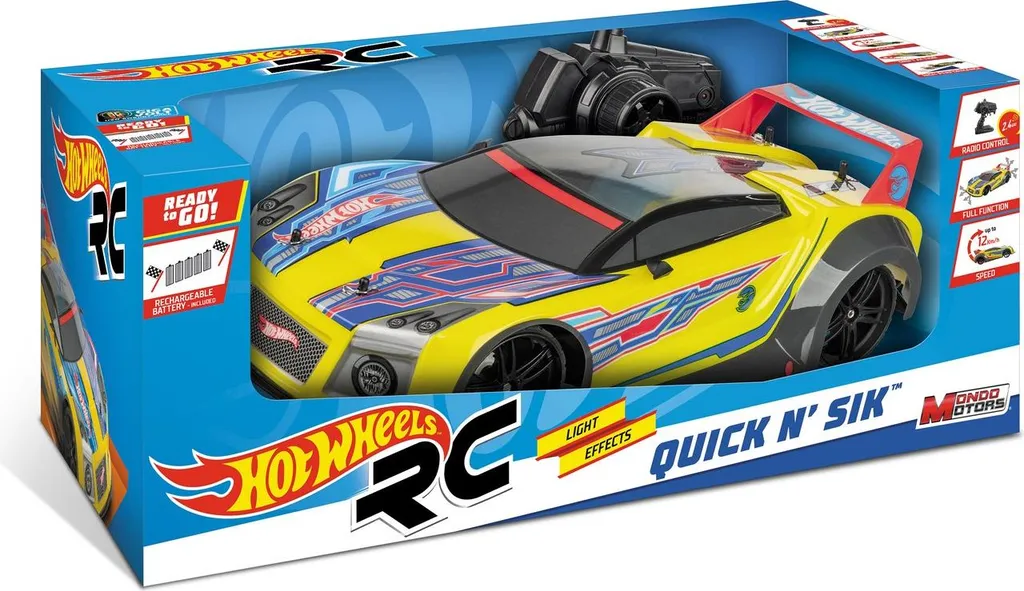 Voiture de Course Télécommandée Hot Wheels Quik'N Sik 1:10 Grand Format - 3