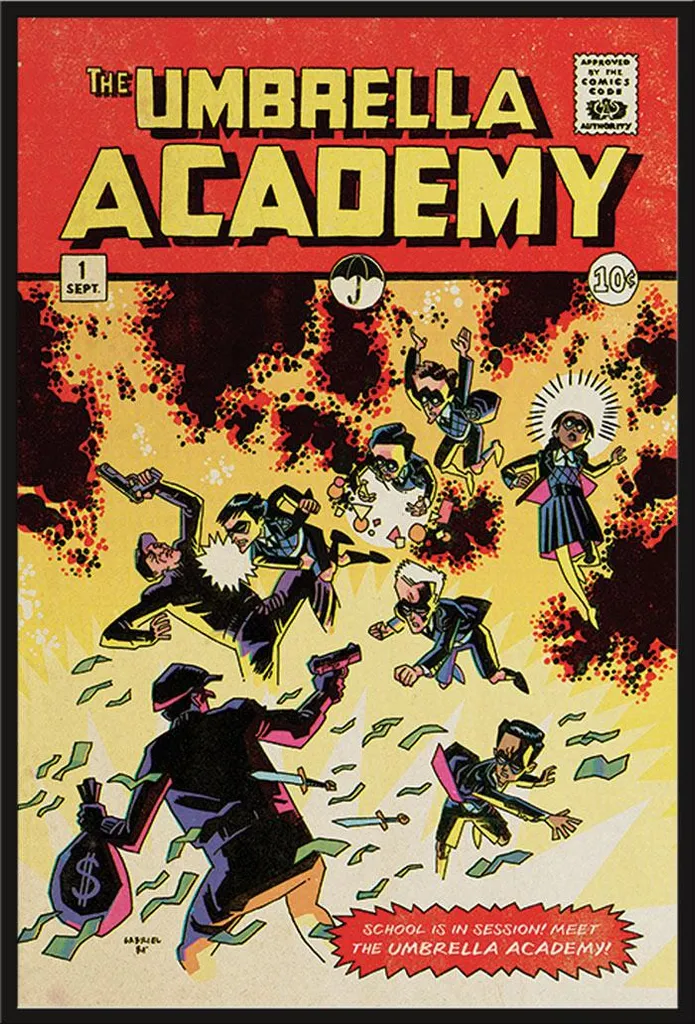 Protégez votre poster Umbrella Academy : Affiche encadrée vitre acrylique