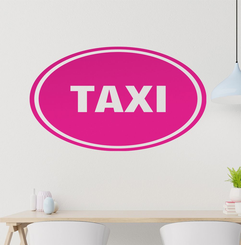 Taxi Wandtattoo in 6 Größen - Wandaufkleber Wall Sticker - Dekoration, Küche, Wohnzimmer, Schlafzimmer, Badezimmer
