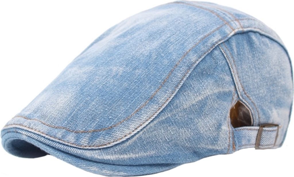 Sommer Stilvolle Denim Duckbill Cap Mode Bequeme Einstellbar Duckbill Kappe für Damen und Herren, Style 2, Größe: 55-60 cm, Farbe: Hellblau