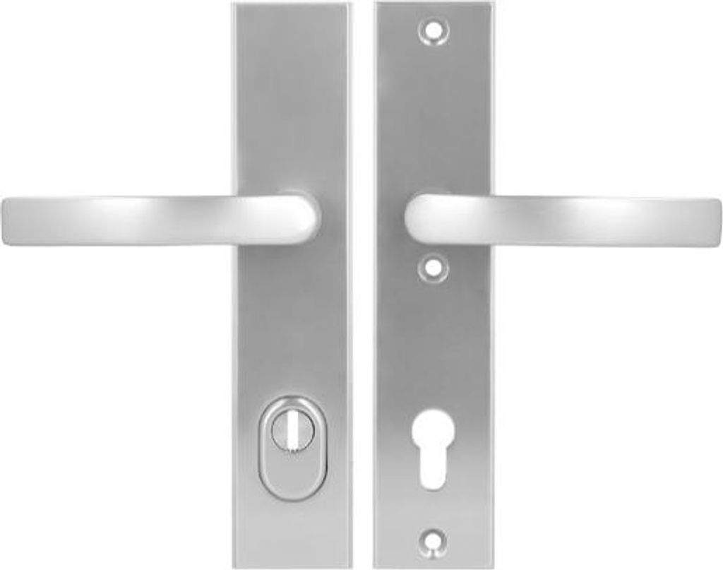 Axa ODIN++ 92 WB Griff Klasse 3 mit FLEX-Einsatzschutz (Brandschutz), Farbe F6 - Edelstahl (Türstärke 74-83 mm)