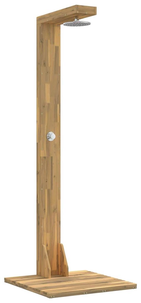 vidaXL, doccia da giardino, 210,5 cm, legno di acacia Immagine del prodotto 