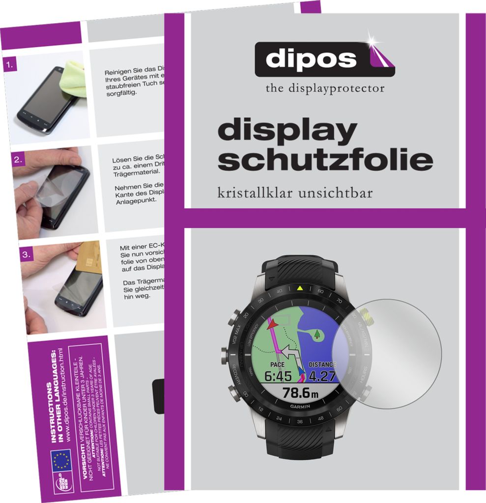 2x Schutzfolie für Garmin MARQ Athlete klar Produktbild 