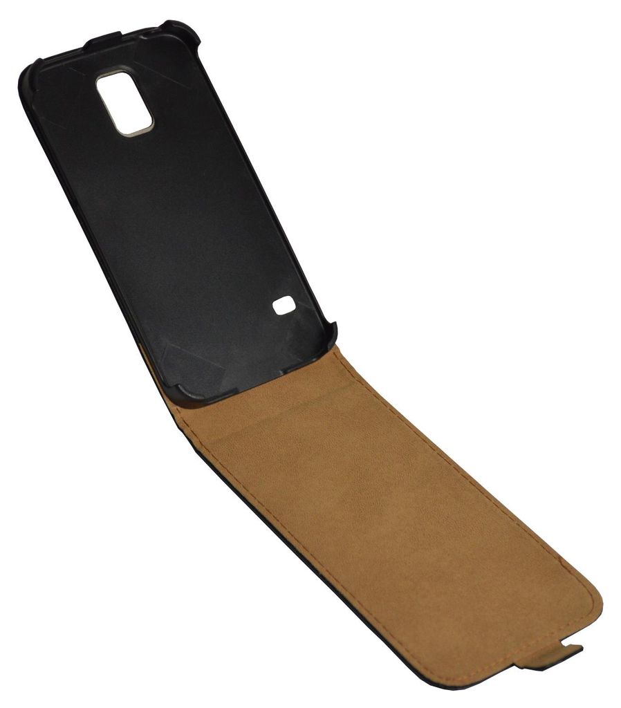Handyhülle Tasche Flip Case U Samsung Galaxy S5 Mini Schwarz Klapp Cover Schutz Etui