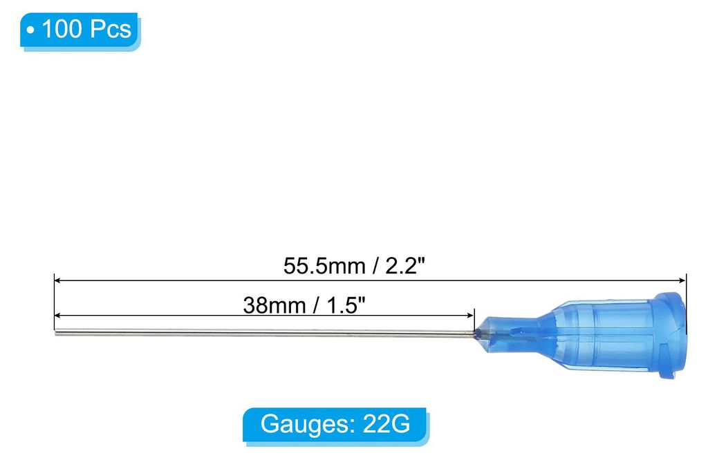 Stumpfe Kanš¹len Nadeln fš¹r Spritzen Dosiernadeln 1,5 Zoll, 100 Stš¹ck Injektionsnadeln 22G Industrielle Flš¹ssigkeitsdosierkanš¹le mit ...