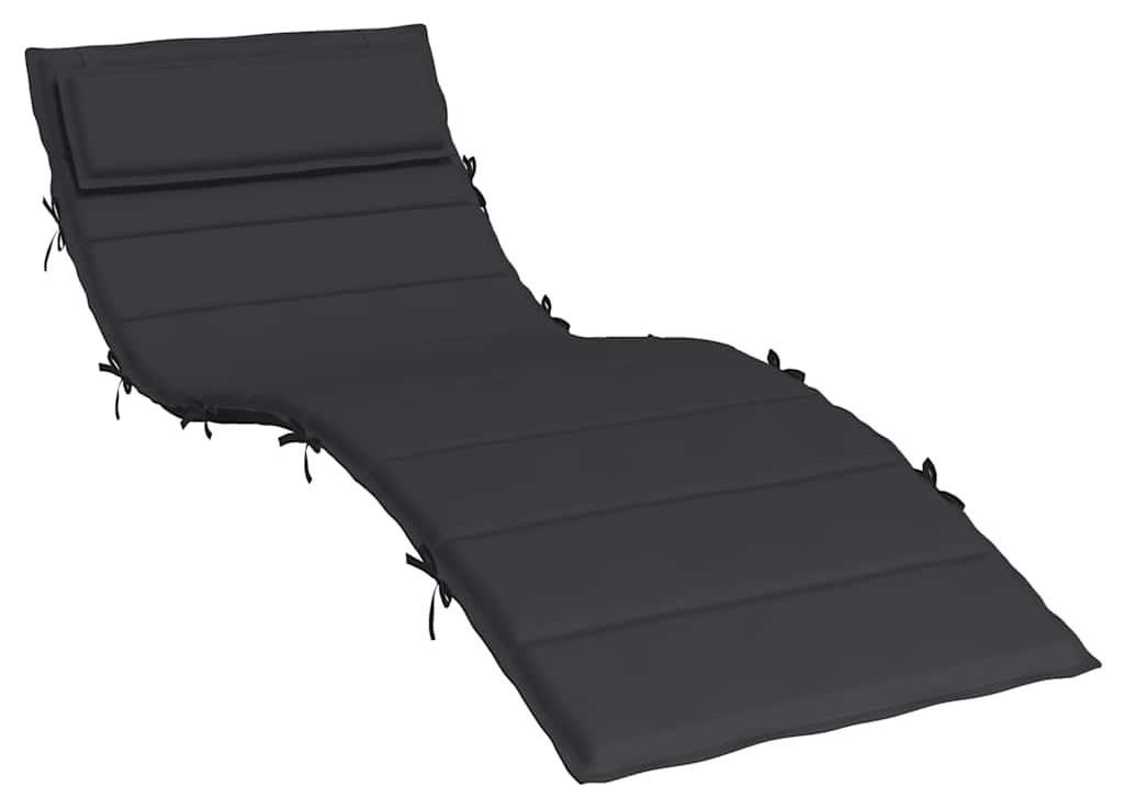 vidaXL Vankúš na ležadlo čierny 180x60x4 cm Oxford látka Obrázok produktu 